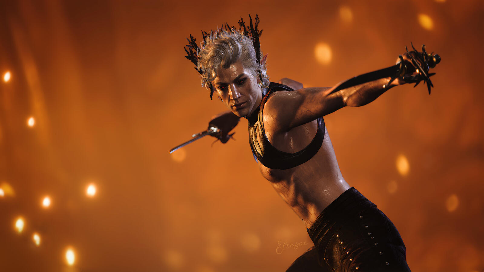 Astarion - daggers &amp; fire